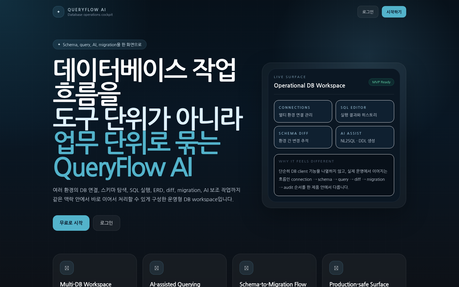 QueryFlowAI landing screenshot